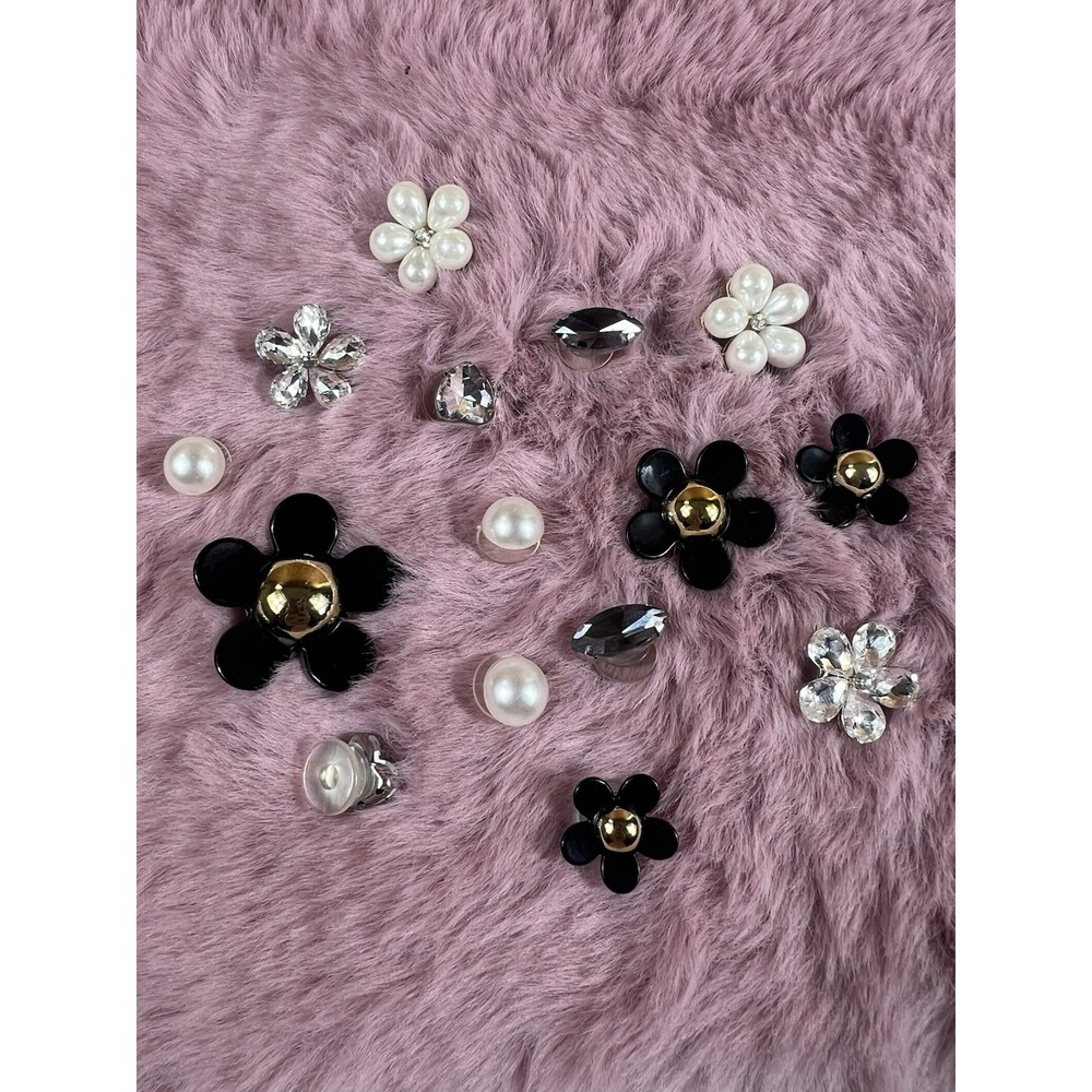 Flowers Shoe Charms 15 Pcs Crystal Rhinestone Pearl Cute Shoes‎